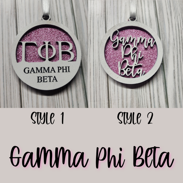Gamma Phi Beta Christmas Ornament
