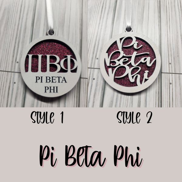 Pi Beta Phi Christmas Ornament