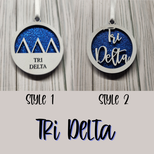 Tri Delta Christmas Ornament