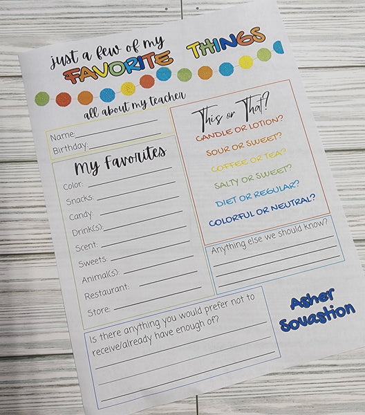 All About My Teacher