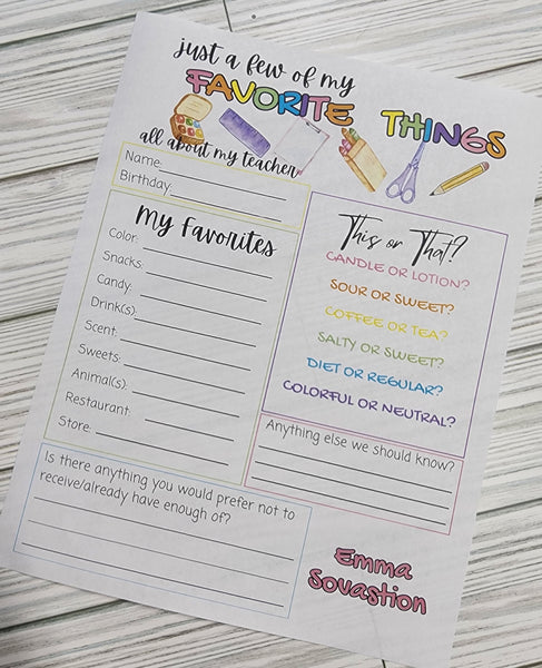 All About My Teacher