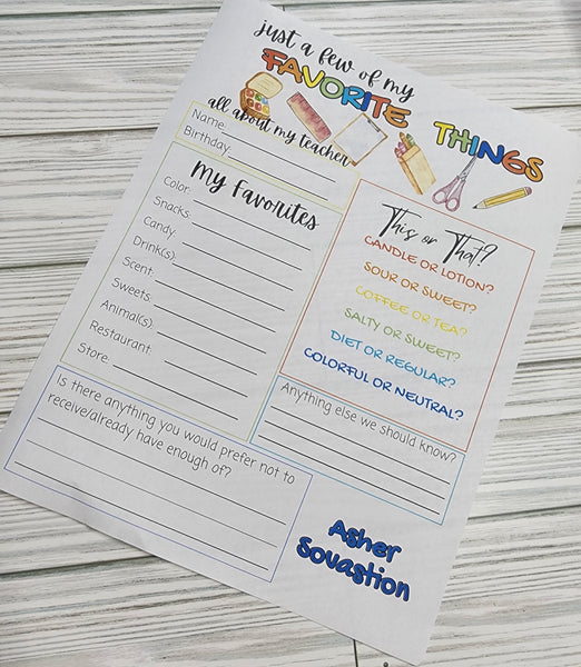 All About My Teacher