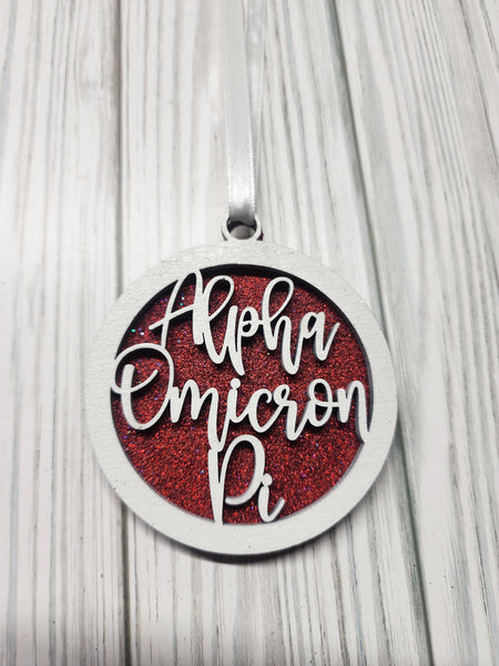 Alpha Omicron Pi Christmas Ornament