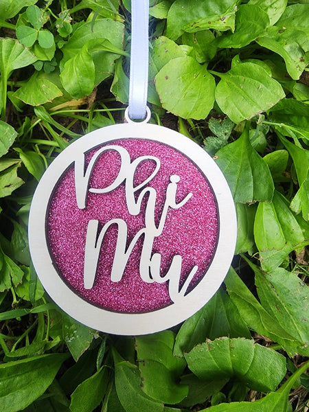 Phi Mu Christmas Ornament