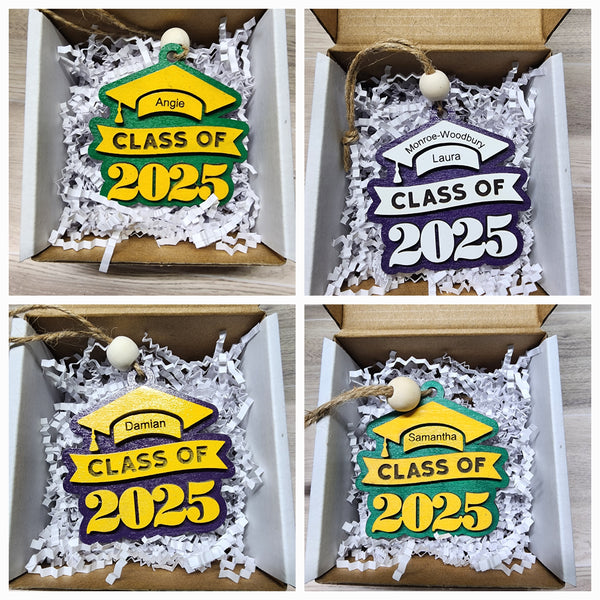 Cap Senior Ornament with Name