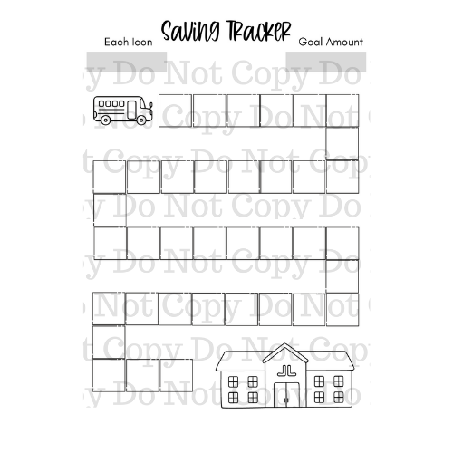 DIGITAL FILE - Savings Trackers for Kids PDF