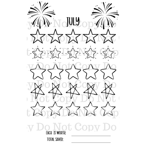 DIGITAL FILE - A Years Worth of Savings Trackers