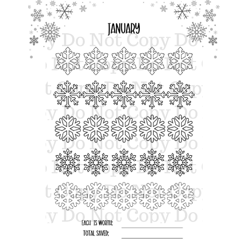 DIGITAL FILE - A Years Worth of Savings Trackers