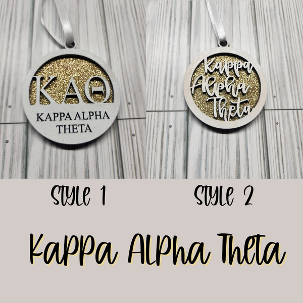 Kappa Alpha Theta Christmas Ornament