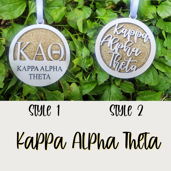 Kappa Alpha Theta Christmas Ornament