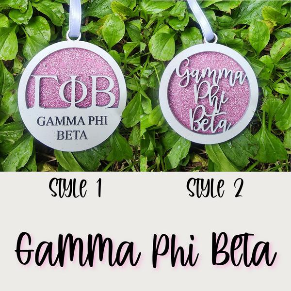 Gamma Phi Beta Christmas Ornament
