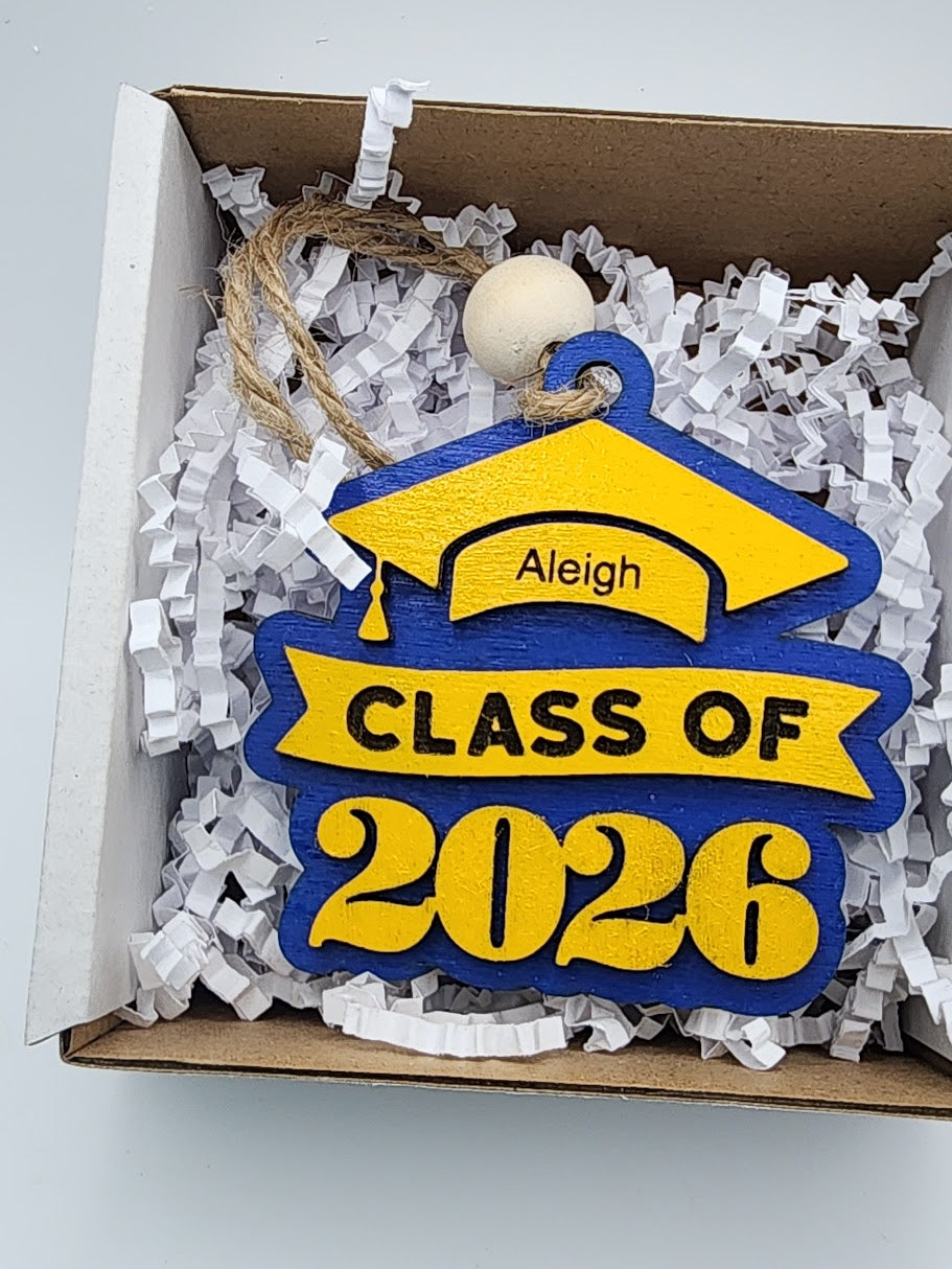 Cap Senior Ornament with Name