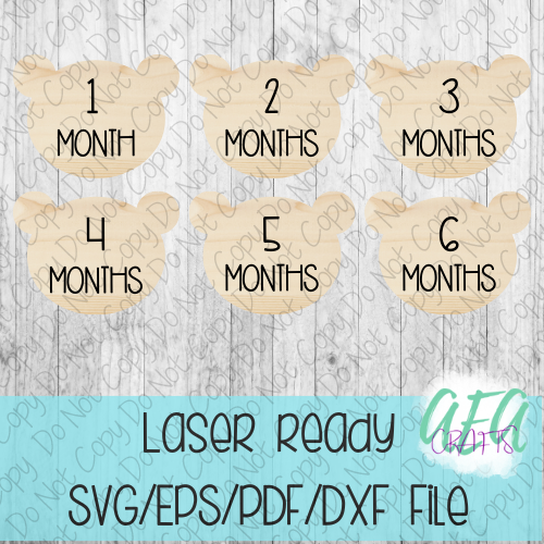 DIGITAL FILE - Laser File - Monthly Milestone Markers - Baby Monthly M ...