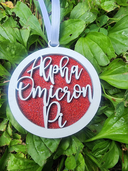 Alpha Omicron Pi Christmas Ornament