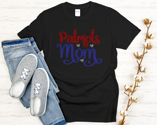Patriots Mom 2 Rhinestones